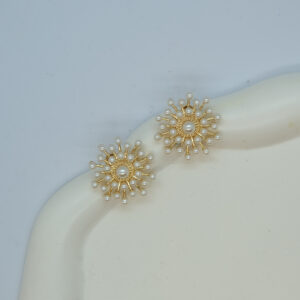 İnci Taşlı Güneş Küpe TD-158