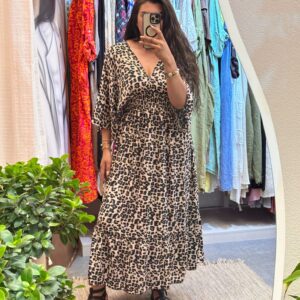 LEOPAR DESENLİ ELBİSE