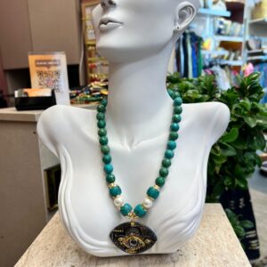 YEŞİL GÖZ SERAMİK KOLYE